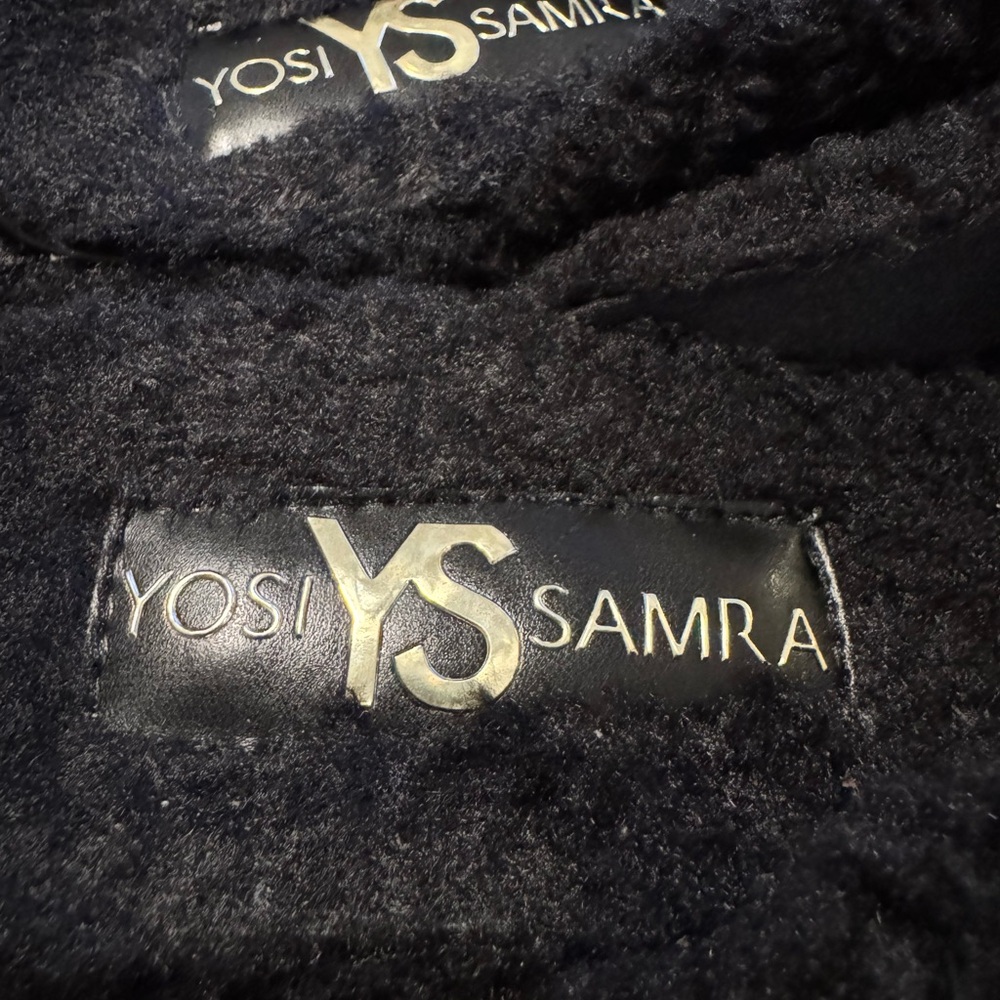 Yosi Samra Jessy Faux Shearling Mule Black Fuzzy Slippers - Picture 5 of 14